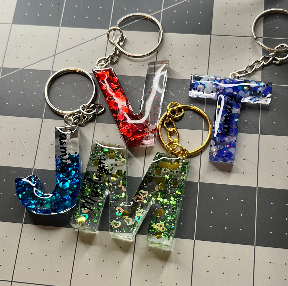 Personalized letter keychain