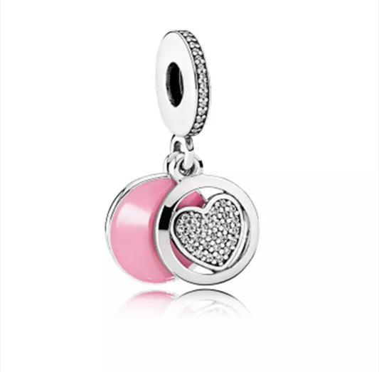 HEART & CIRCLE CHARM